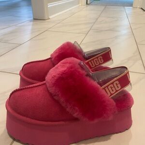 UGG Funkette suede platform clogs